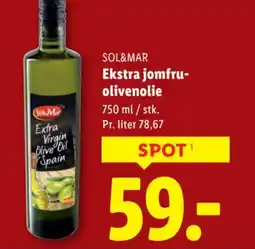Lidl Sol&mar ekstra jomfru- olivenolie tilbud