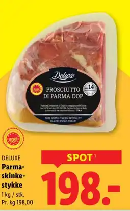 Lidl Deluxe parma- skinke- stykke tilbud