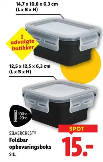 Lidl Silvercrest foldbar opbevaringsboks tilbud