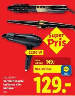 Lidl Remington varmluftsbørste, krøllejern eller hårtørrer tilbud