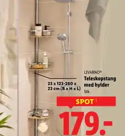 Lidl Livarno teleskopstang med hylder tilbud