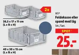 Lidl Foldekasse eller spand med låg tilbud