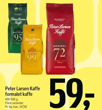 Peter Larsen Kaffe formalet kaffe
