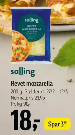 Føtex Salling revet mozzarella tilbud