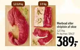 Føtex Mørbrad eller striploin af okse tilbud