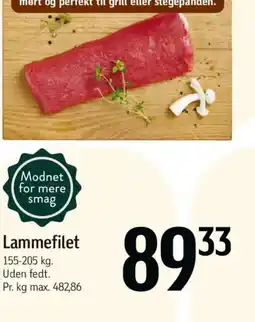 Føtex Lammefilet tilbud