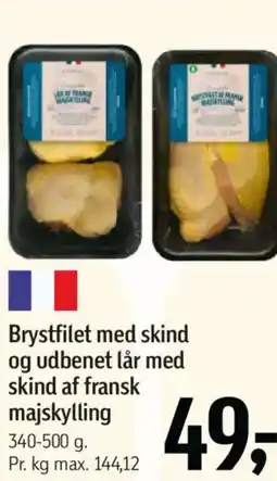 Føtex Brystfilet med skind og udbenet lår med skind af fransk majskylling tilbud