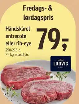Føtex Håndskåret entrecoté eller rib-eye tilbud