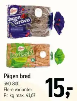 Føtex Pågen brød tilbud
