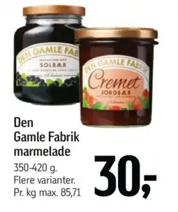 Føtex Gamle Fabrik marmelade tilbud