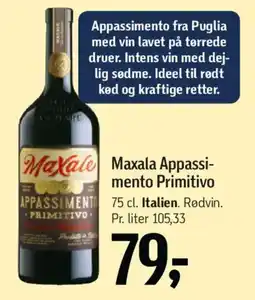 Føtex Maxala Appassimento Primitivo tilbud
