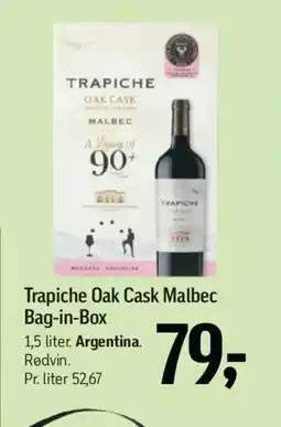 Føtex Trapiche Oak Cask Malbec Bag-in-Box tilbud