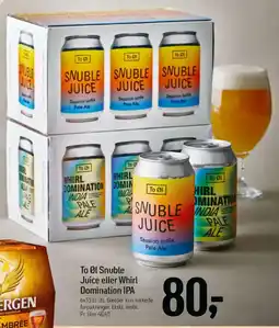 Føtex To Øl Snuble Juice eller Whirl Domination IPA tilbud