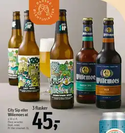 Føtex City Sip eller Willemoes øl tilbud