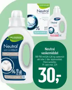 Føtex Neutral vaskemiddel tilbud