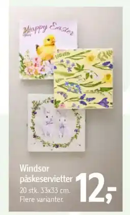 Føtex Windsor påskeservietter tilbud
