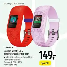 Føtex GARMIN Vivofit Jr. 2 aktivitetstracker for børn tilbud