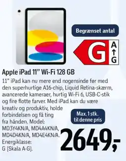 Føtex Apple iPad 11" Wi-Fi 128 GB tilbud