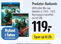 Føtex Predator: Badlands tilbud