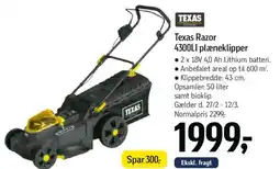 Føtex Texas Razor 4300LI plæneklipper tilbud