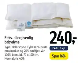 Føtex F.eks. allergivenlig babydyne tilbud