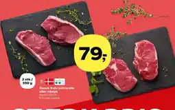 Kvickly Dansk Kalv entrecote eller ribeye tilbud