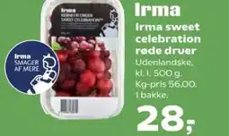 Kvickly Irma sweet celebration røde druer tilbud