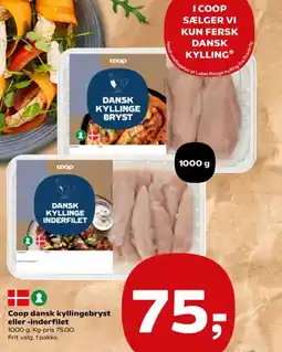 Kvickly Coop dansk kyllingebryst eller -inderfilet tilbud