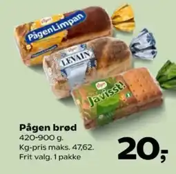 Kvickly Pågen brød tilbud