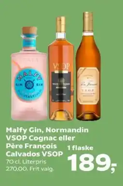 Kvickly Malfy Gin, Normandin VSOP Cognac eller Père François Calvados VSOP tilbud