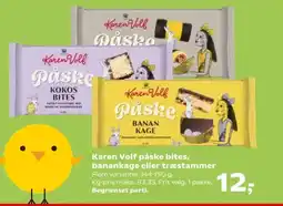 Kvickly Karen Volf påske bites, banankage eller træstammer tilbud