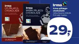 Kvickly Irma pålægs- chokolade tilbud