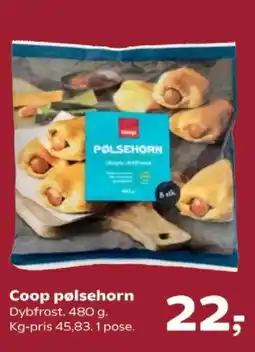 Kvickly Coop pølsehorn tilbud