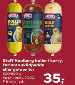 Kvickly Steff Houlberg boller i karry, forloren skildpadde eller gule ærter tilbud