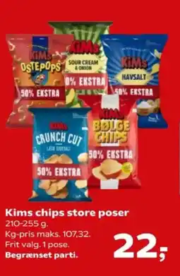 Kvickly Kims chips store poser tilbud