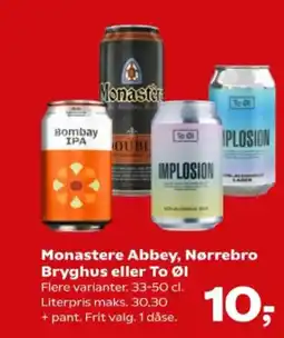 Kvickly Monastere Abbey, Nørrebro Bryghus eller To Øl tilbud