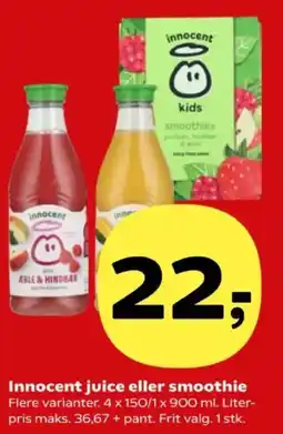 Kvickly Innocent juice eller smoothie tilbud