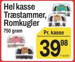 ABC Lavpris Hel kasse Træstammer, Romkugler tilbud