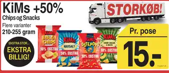 KiMs +50% Chips og Snacks