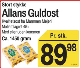 ABC Lavpris Stort stykke Allans Guldost tilbud