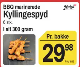 ABC Lavpris BBQ marinerede Kyllingespyd tilbud