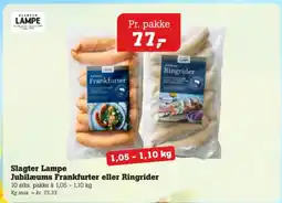 Poetzsch Padborg Slagter Lampe Jubilæums Frankfurter eller Ringrider tilbud
