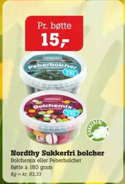 Poetzsch Padborg Nordthy Sukkerfri bolcher tilbud
