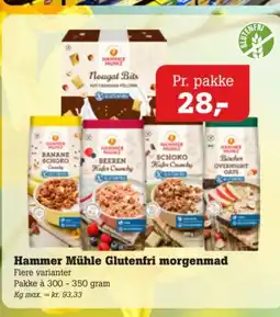 Poetzsch Padborg Hammer Mühle Glutenfri morgenmad tilbud