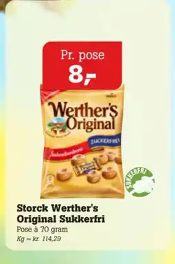 Poetzsch Padborg Storck Werther's Original Sukkerfri tilbud