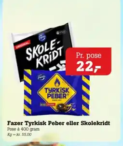 Poetzsch Padborg Fazer Tyrkisk Peber eller Skolekridt tilbud