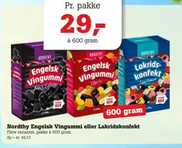 Poetzsch Padborg Nordthy Engelsk Vingummi eller Lakridskonfekt tilbud