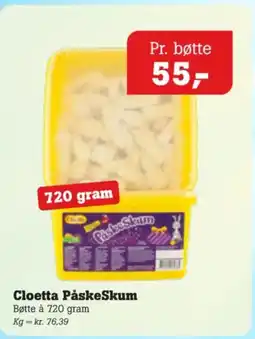 Poetzsch Padborg Cloetta PåskeSkum tilbud
