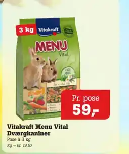 Poetzsch Padborg Vitakraft Menu Vital Dværgkaniner tilbud
