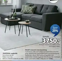 JYSK VEJLBY sovesofa med chaiselong tilbud